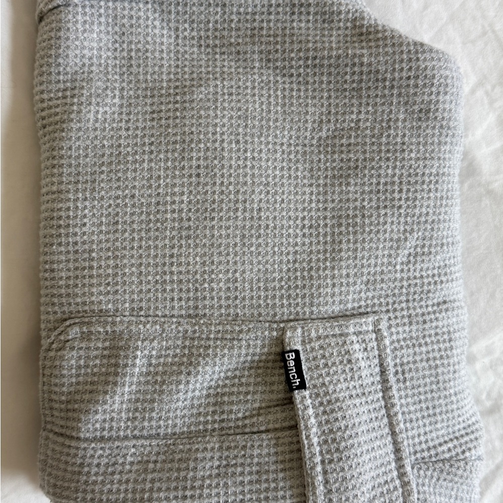 Bench Light Gray Textured Knit Pullover